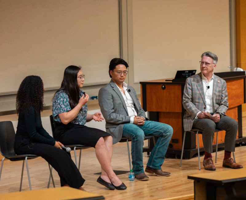 Presidential Spotlight on Students panel with Tim Sands