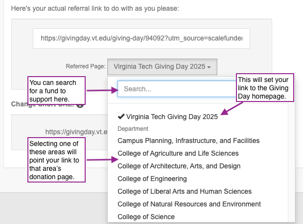 Giving Day ambassador page
